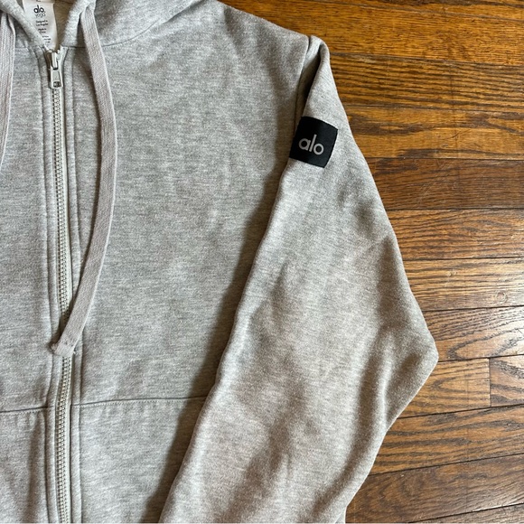 ALO Yoga Renown Heavy Weight Full Zip Hoodie Medium - Picture 3 of 4